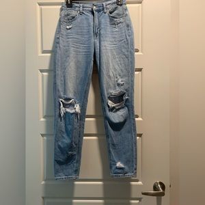 AE ripped mom jeans